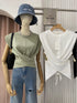 MATINEE Round Neck CRISs Cross Tie Tops